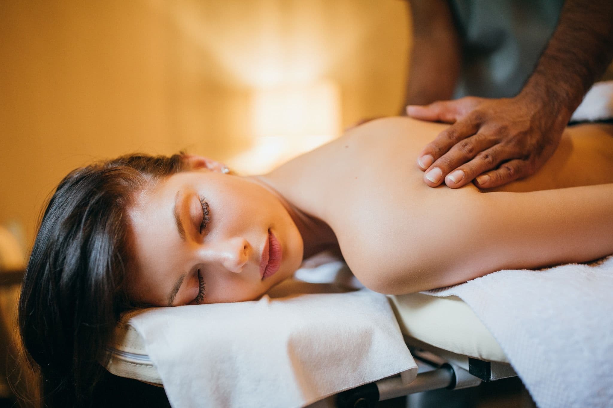 Warm interior of the farm sauna