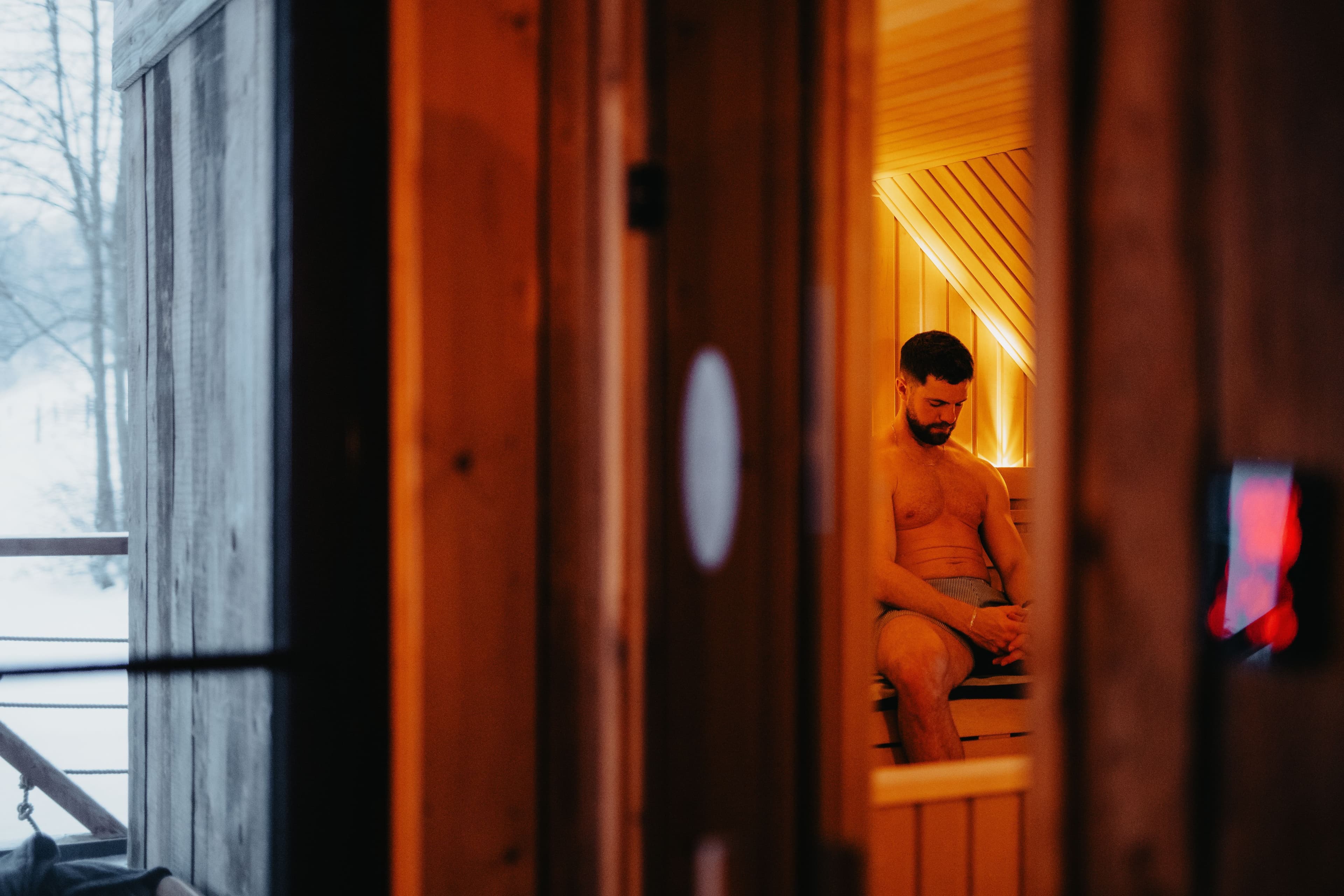 Interior of the finnish sauna